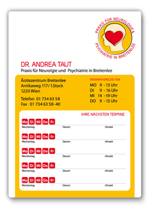 BLÖCKE FÜR ARZTPRAXIS, Gestaltung 2012 by Alexandra Della Toffola, Grafikerin