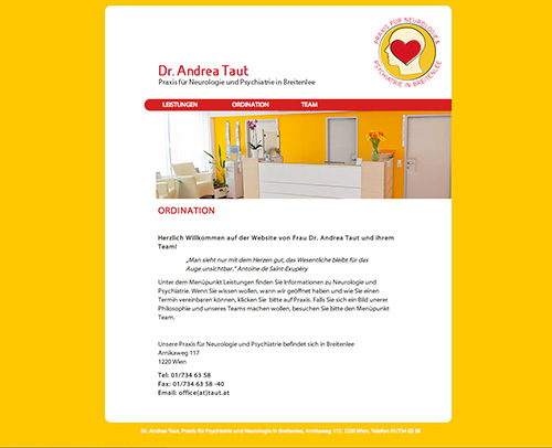 Webdesign für Atemlehrerin 2012