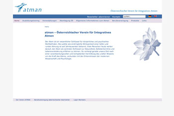 atman homepage redesign 2009 alexandra della toffola