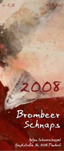 Flaschenetikettdesign Brombeerschnaps