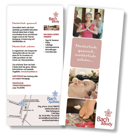 Flyer Folder Apotheke Zusatzangebote, by alexandra della toffola | grafiker/in in Wien