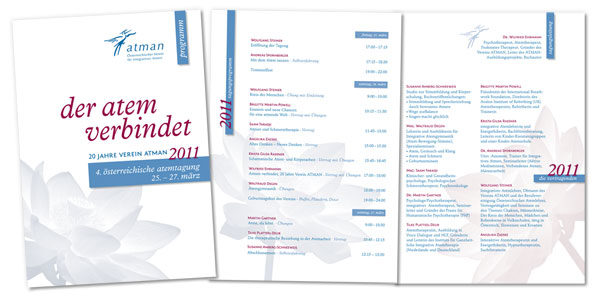 Folder, 1-Bruch-Falz, Grafik Design 2011, Tagung, design by alexandra della toffola, by alexandra della toffola | grafiker/in in Wien