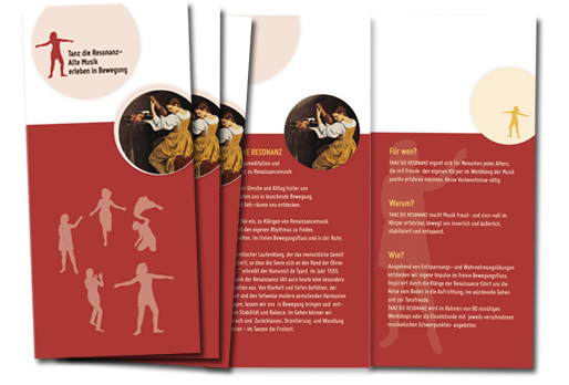 Folder Design Tanztherapie, Tanz die Resonanz,  2011, by alexandra della toffola | grafiker/in in Wien