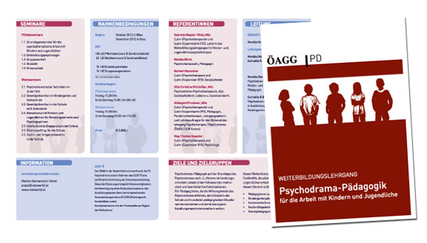 Folder, DIN A5 Einbruchfalz, Digitaldruck, Verband Symposionsfolder, by alexandra della toffola | grafiker/in in Wien