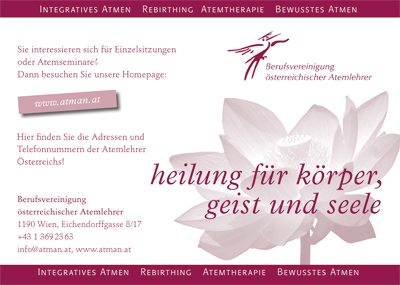 inserat berufsvereinigung österreichischer atemlehrer, by alexandra della toffola | grafiker/in in Wien