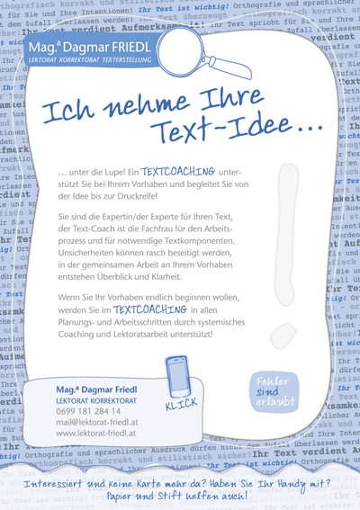 Plakat Textcoaching