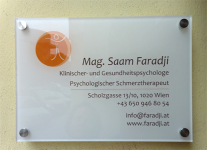 Türschild Psychologische Praxis, Acrylglas