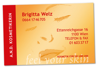 Visitkartendesign Kosmetik 2010, by alexandra della toffola | grafiker/in in Wien