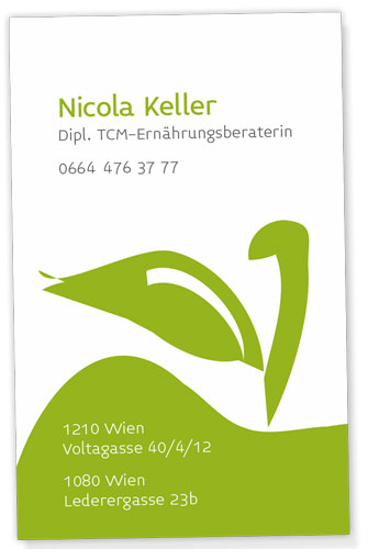visitenkarte fuer ernährungsberaterin, by alexandra della toffola | grafiker/in in Wien