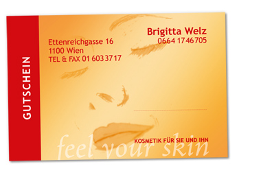 Visitkartendesign Kosmetik