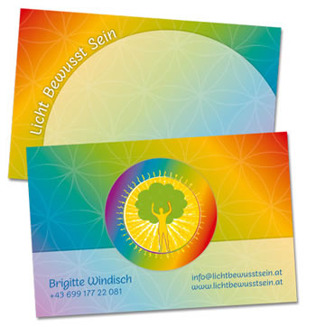 visitenkarte energetikerin - lichtarbeit, 2013 by alexandra della toffola | grafiker/in in Wien