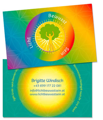 visitenkarte energetikerin - lichtarbeit, 2013 by alexandra della toffola | grafiker/in in Wien