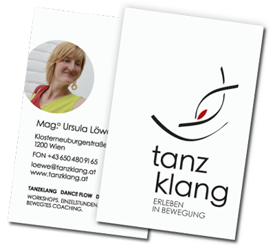 visitenkarten Tanztherapie,  2011, by alexandra della toffola | grafiker/in in Wien