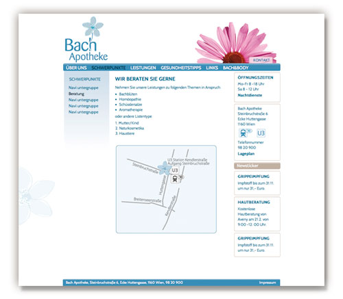 Homepage - Webdesign - Apotheke