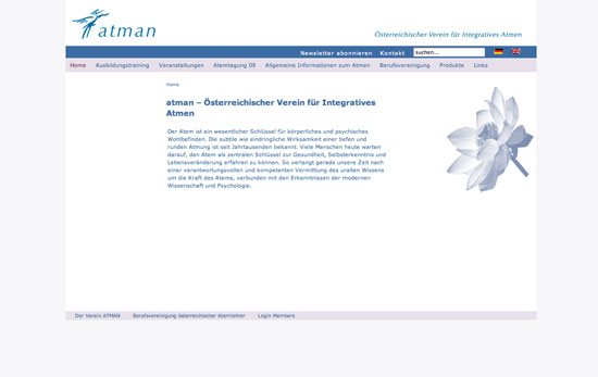 Vereinshomepage Webdesign, by alexandra della toffola | grafiker/in in Wien