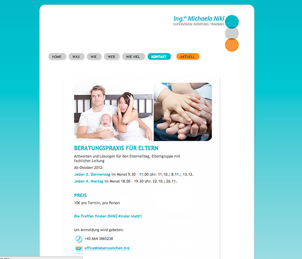 homepage design Trainerin Webdesign, by alexandra della toffola | grafiker/in in Wien