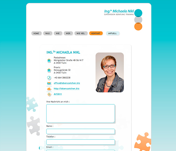 homepage Design Trainerin Webdesign, by alexandra della toffola | grafiker/in in Wien