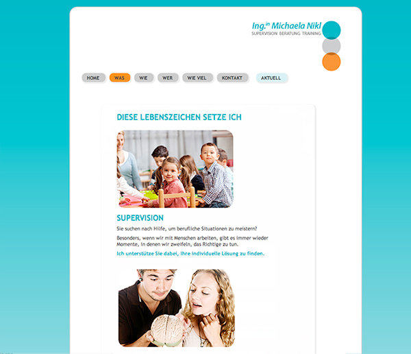 homepage design Trainerin Webdesign, by alexandra della toffola | grafiker/in in Wien