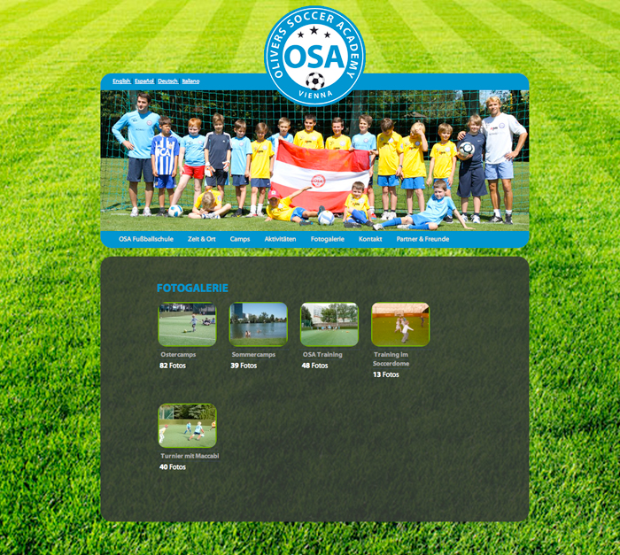 Fußballschule Webdesign, by alexandra della toffola | grafiker/in in Wien