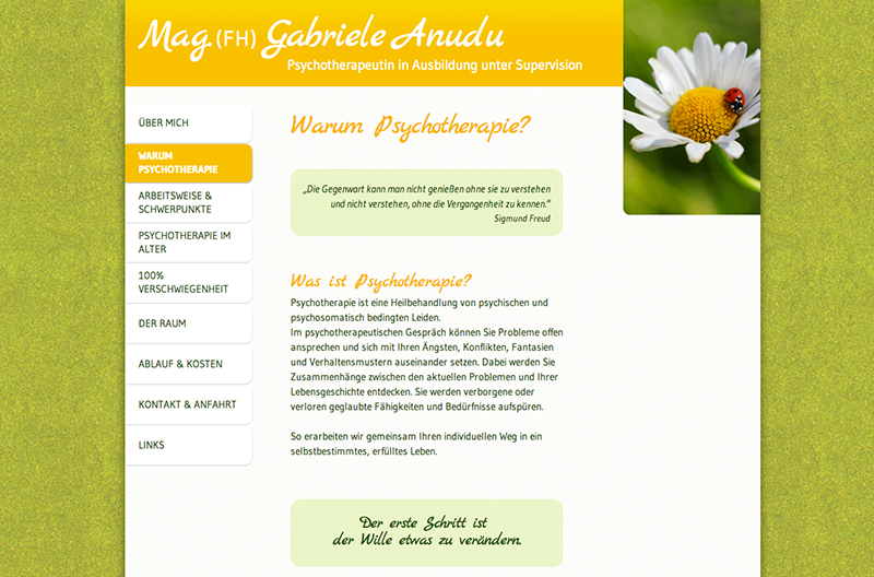 Webdesign Psychotherapeutische Praxis, by alexandra della toffola | grafiker/in in Wien